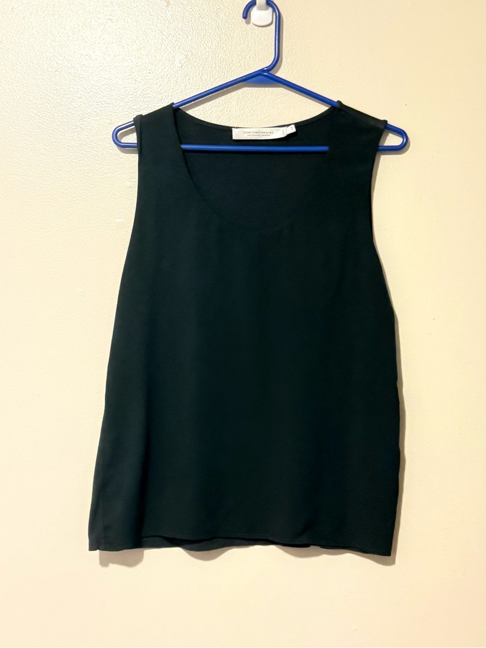 Simons Dark Green Scoop Neck Sleeveless Tank